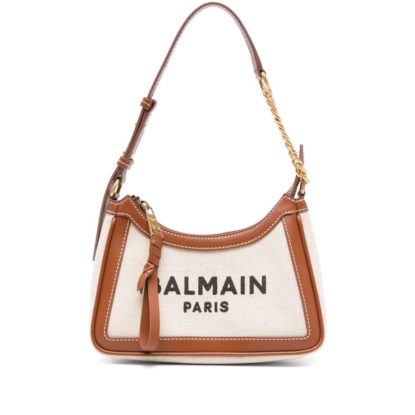 Front view with bag zipped and handles upright.