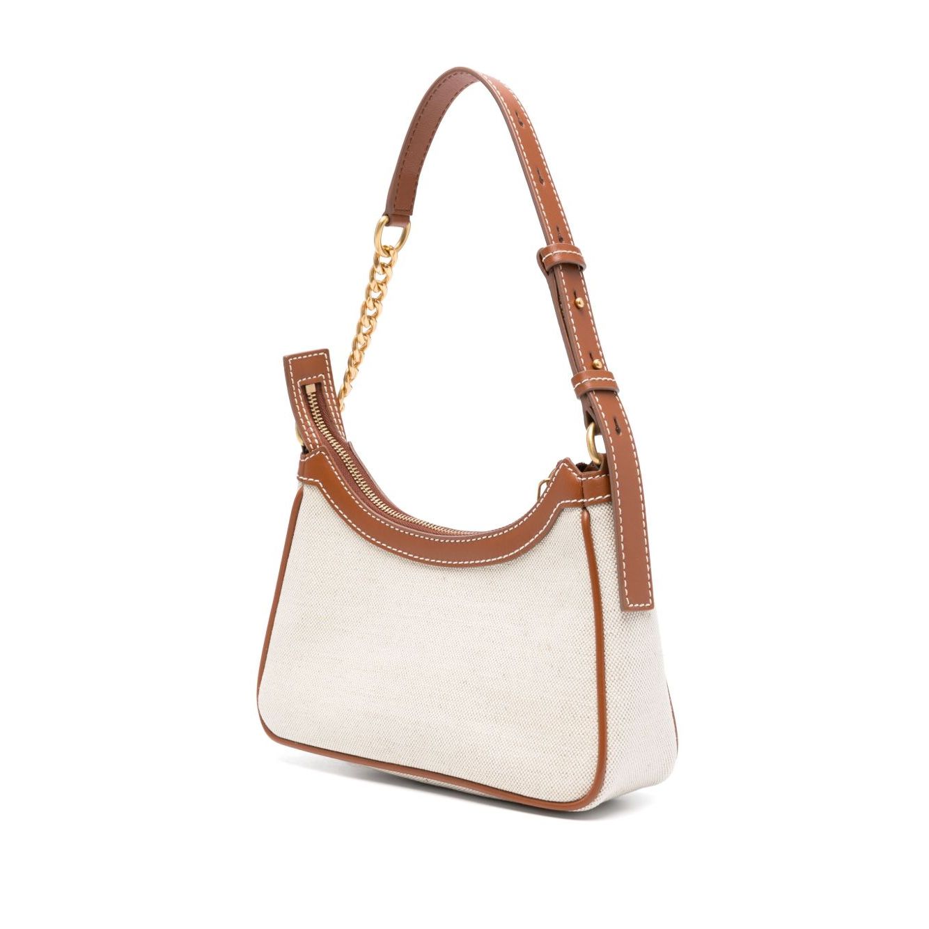 Front view with bag zipped and handles upright.