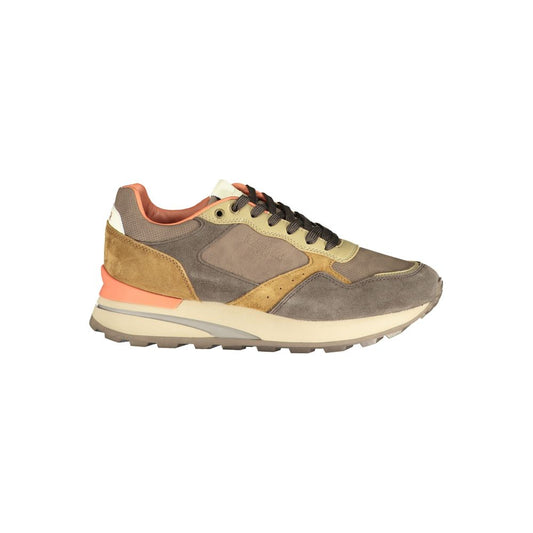 Blauer Brown Polyethylene Men Sneaker featuring stylish design, removable footbed, and iconic logo for trendsetters.