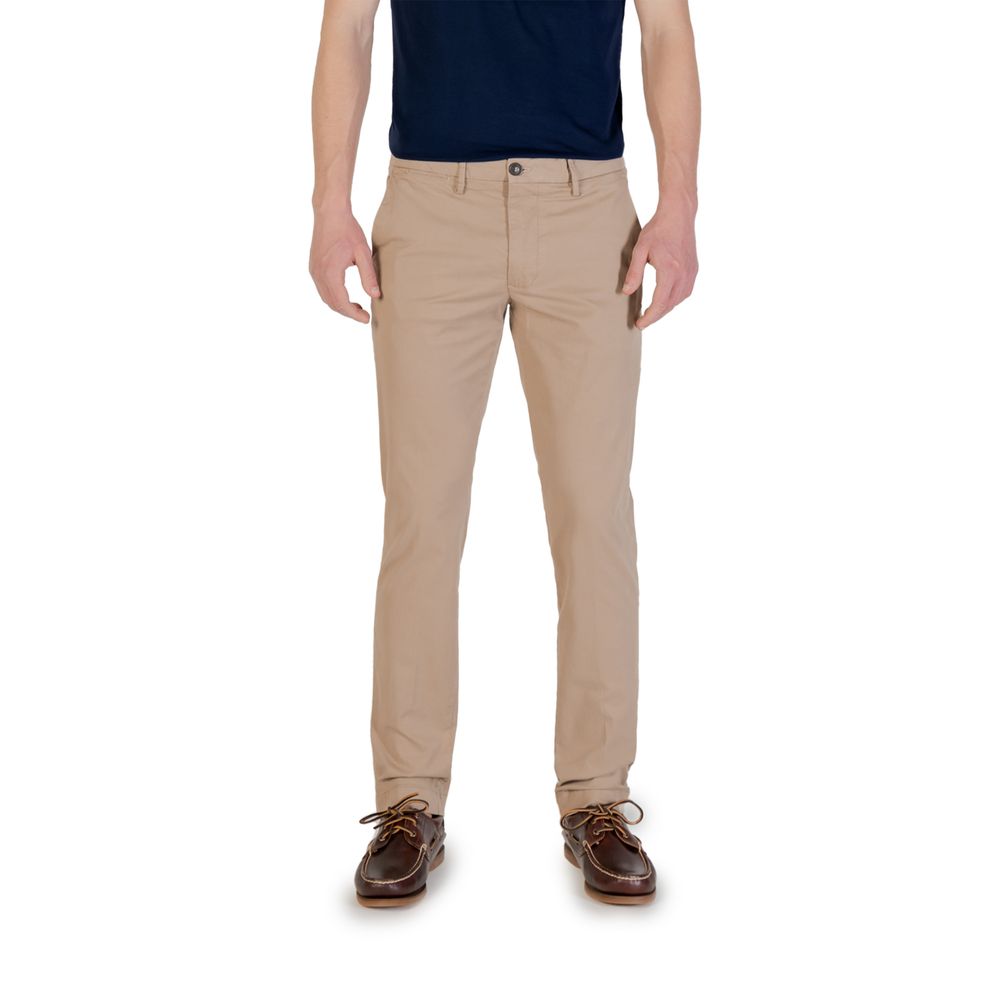 Borghese Beige Cotton Skinny Pants