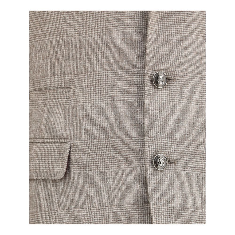 Brunello Cucinelli Beige Silk Two-Piece Suit