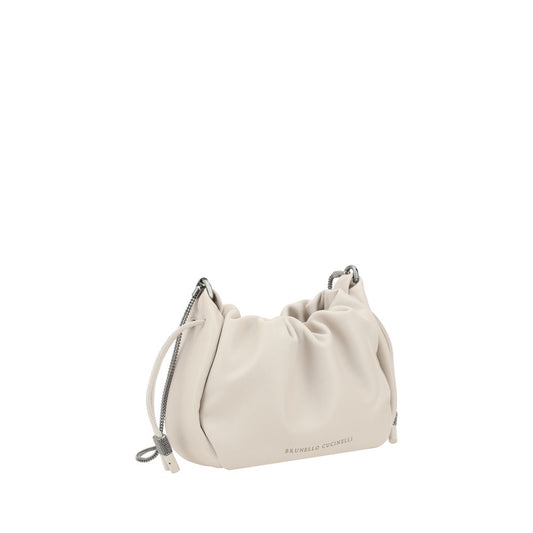 Brunello Cucinelli Bucket Mellow mini Shoulder Bag with drawstring closure and jewelry strap