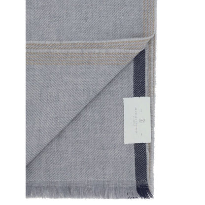 Brunello Cucinelli Gray Cashmere Scarf