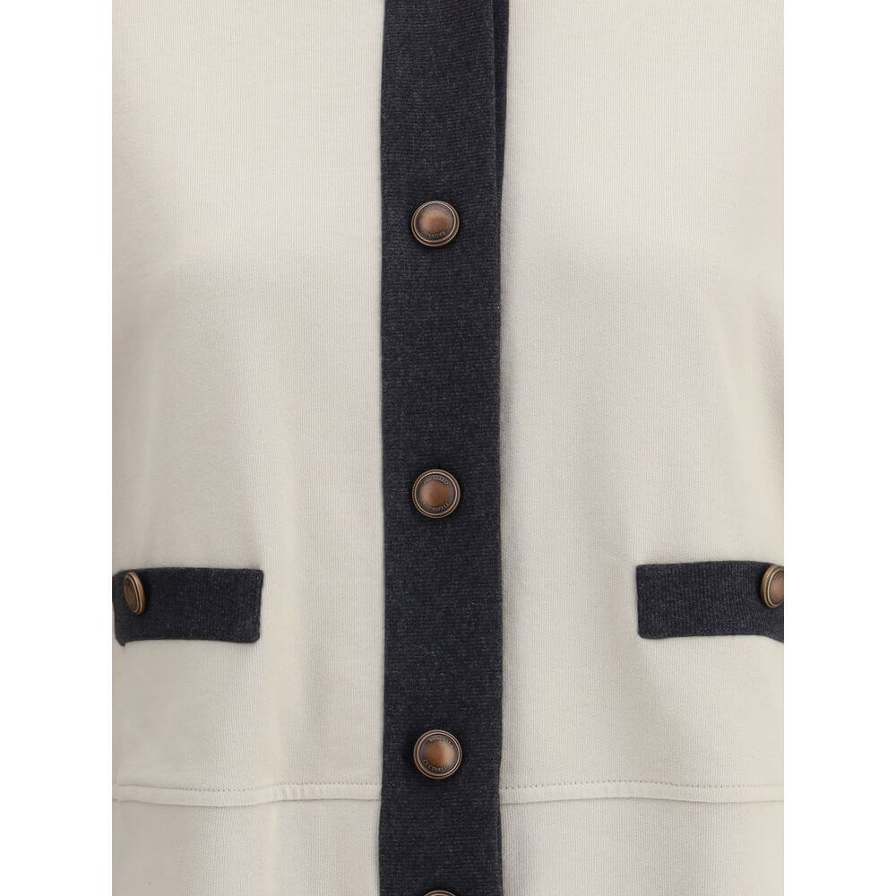 Brunello Cucinelli Gray Cotton Cardigan