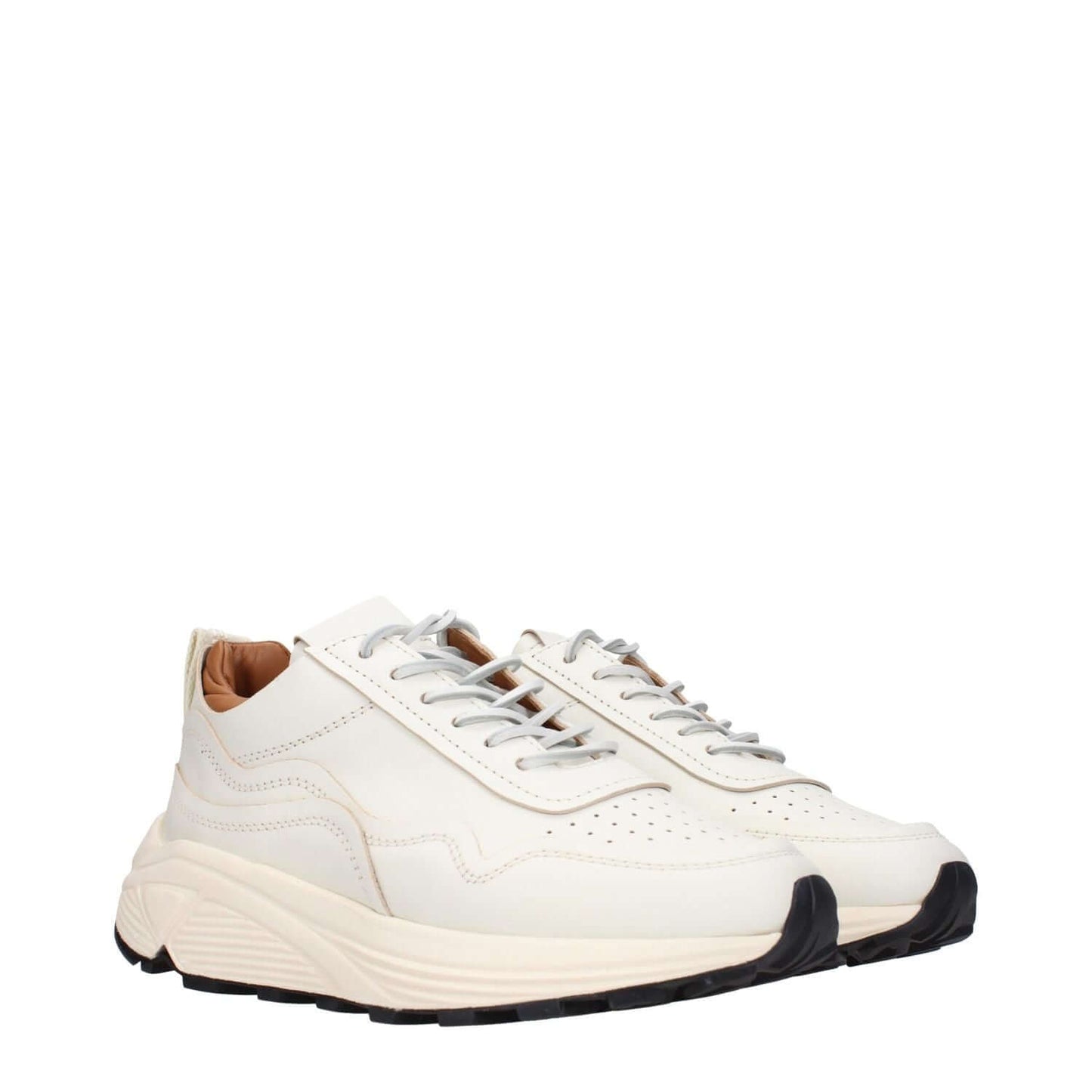 Buttero White Leather Low Top Sneakers