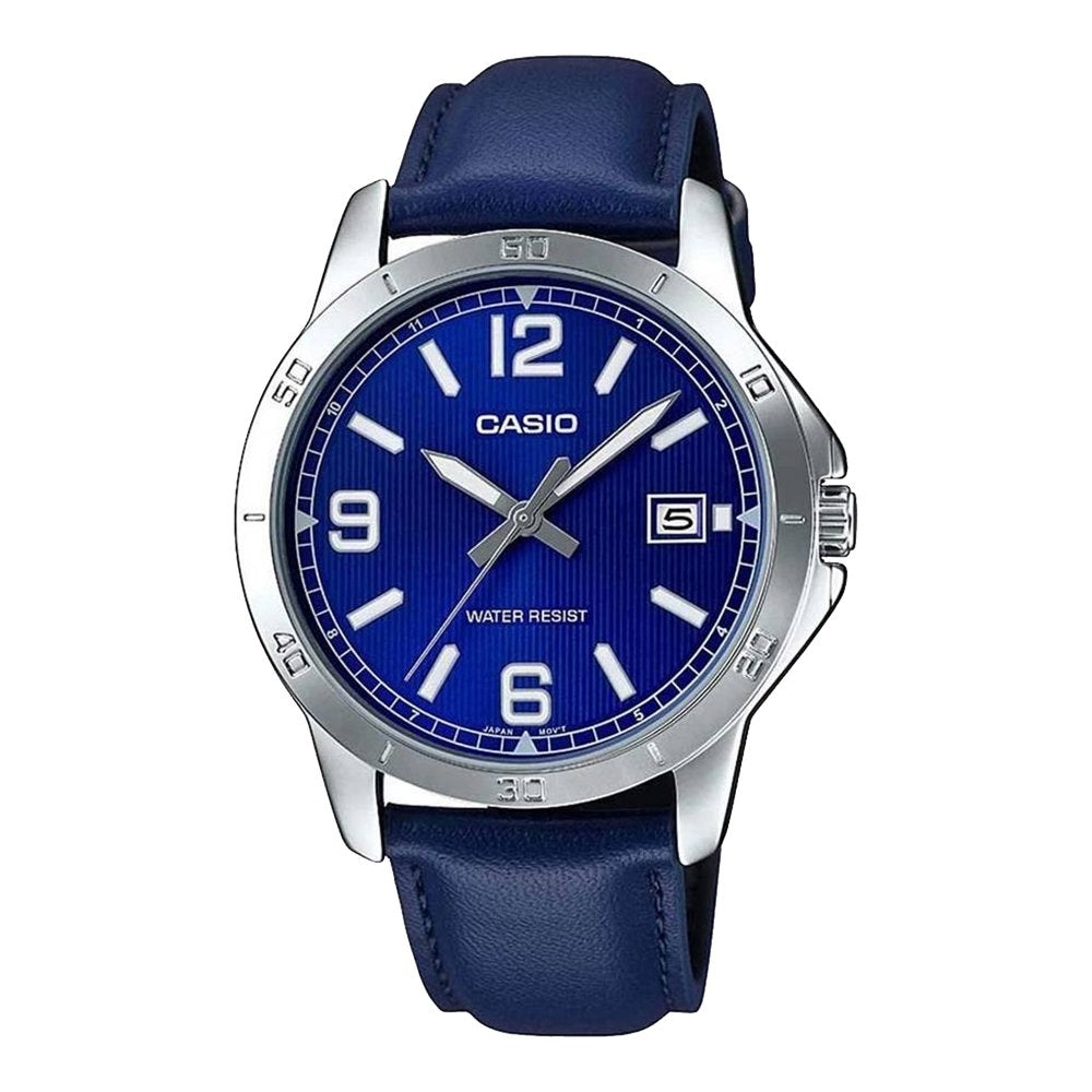 CASIO COLLECTION Mod. CASUAL DATE. LEATHER - BLUE