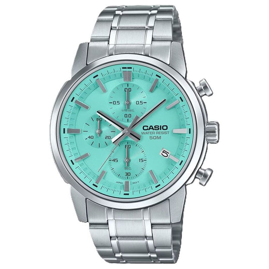 CASIO COLLECTION Mod. CHRONO DATE - AQUA GREEN