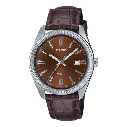CASIO COLLECTION Mod. DATE. LEATHER - BRONZE