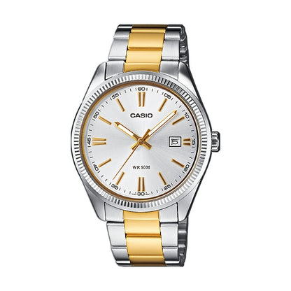CASIO COLLECTION Mod. DATE. STEEL&GOLD - CHAMPAGNE