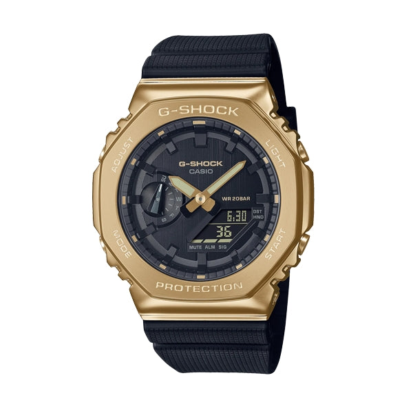 CASIO G-SHOCK Mod. OAK METAL COVERED OAK METAL COVERED - GOLD wristwatch for gents, water resistant 20 ATM, quartz movement
