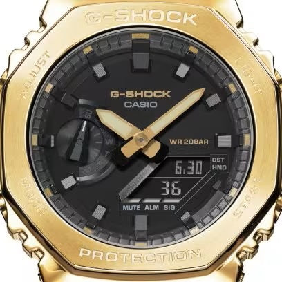 CASIO G-SHOCK Mod. OAK METAL COVERED OAK METAL COVERED - GOLD wristwatch, water resistant 20 ATM, multifunction quartz movement.