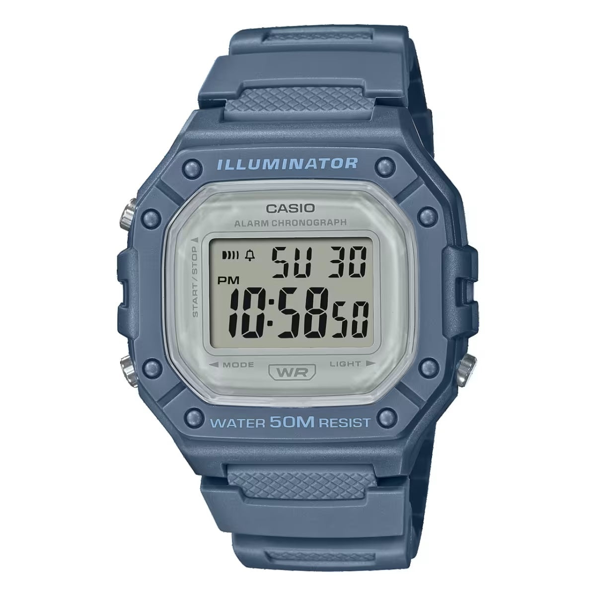 CASIO TIMELESS COLLECTION Mod. SPORT ILLUMINATOR WR 50M. ALARM. CHRONOGRAPH - AVIO - COLORED SERIE unisex digital watch