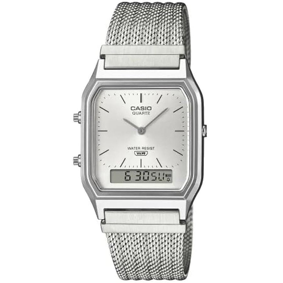 CASIO VINTAGE Mod. EDGY COLLECTION MESH STRAP - SILVER