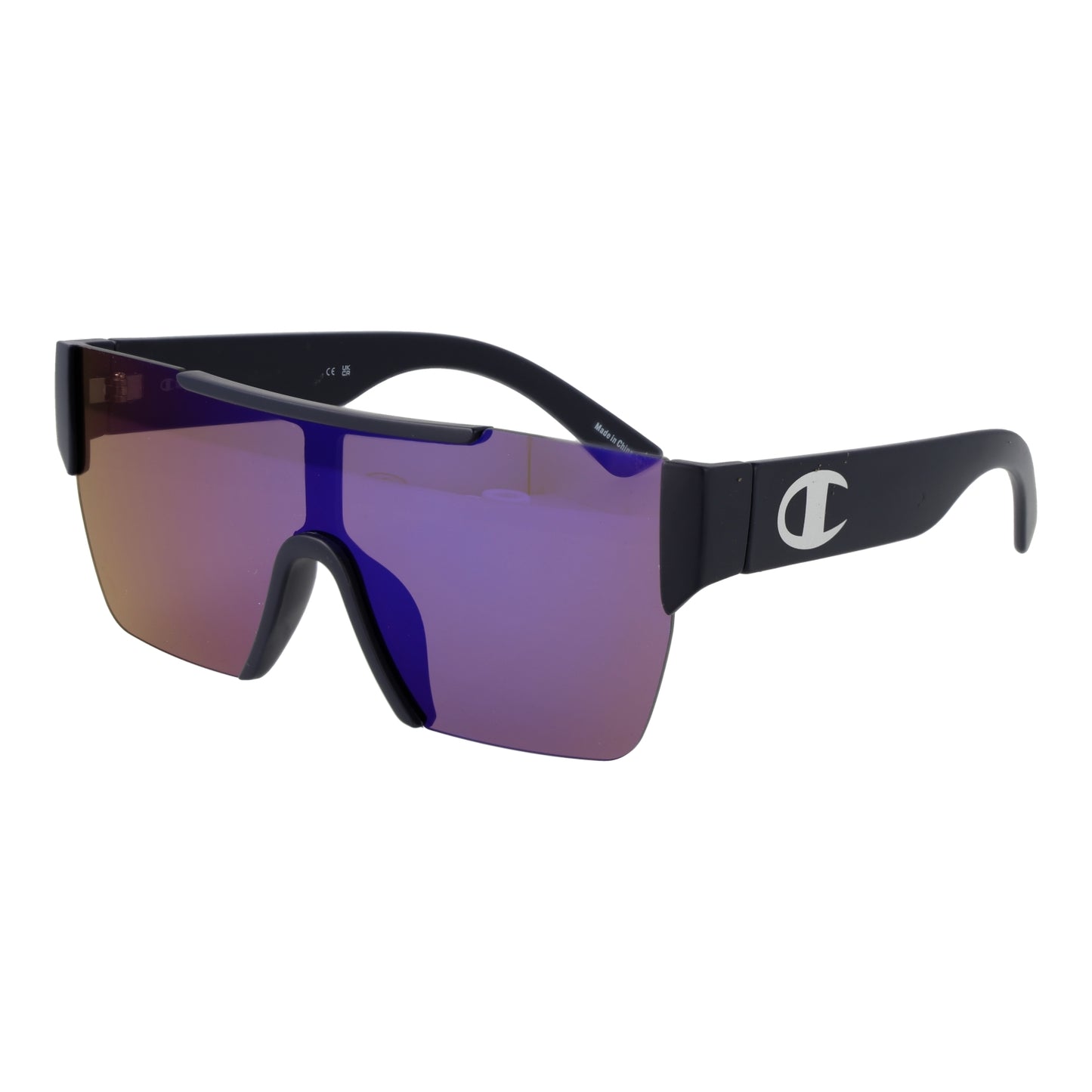 CHAMPION MOD. CUW5233 139C02 - Gent's stylish sunglasses with purple tint and iconic logo. Ideal for modern fashion.