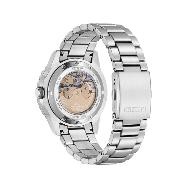 CITIZEN WATCHES Mod. NJ0170-83Z, 43mm stainless steel case, water-resistant, mechanical automatic movement, SS bracelet, gent's wristwatch.