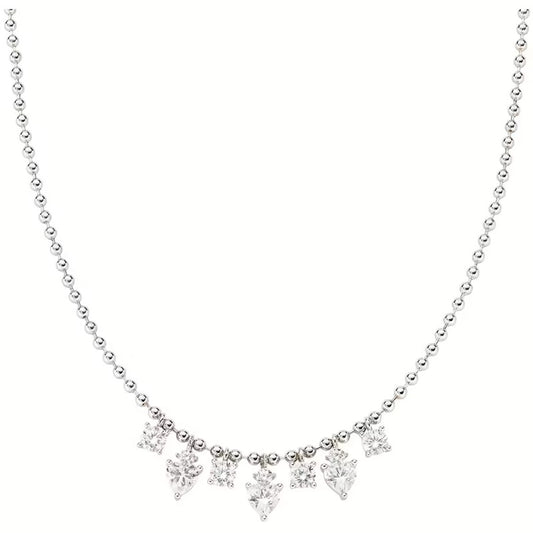 Elegant necklace from AMEN JEWELRY Mod. CLPACUBBBZ3 with sparkling gemstone details.