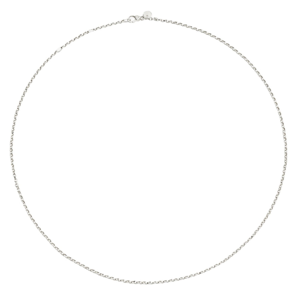 COLLANE DODO MOD. DCC5004CHAIN000AG46 silver necklace on white background.