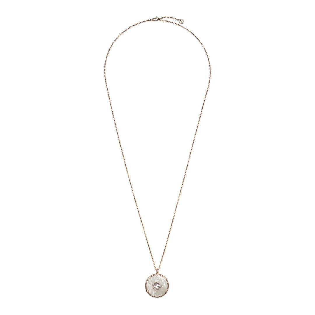 Elegant necklace featuring COLLANE GUCCI MOD. YBB786777001 with a pendant design on a fine chain, luxury jewelry piece.