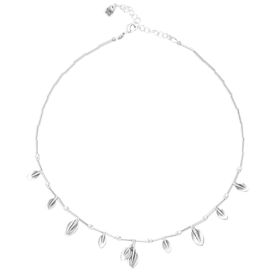 COLLANE UNO DE 50 MOD. UD_COL1417MTL0000U silver necklace with leaf charms