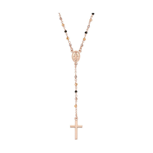 AMEN JEWELRY Mod. CRO10RMMM4 elegant rosary necklace with cross pendant