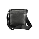 Calvin Klein Black Polyester Men Shoulder Bag with adjustable strap and external pocket, made from recycled materials.
