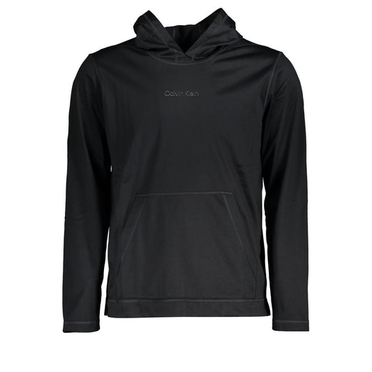 Calvin Klein Black Polyester Men's Hooded Sweater