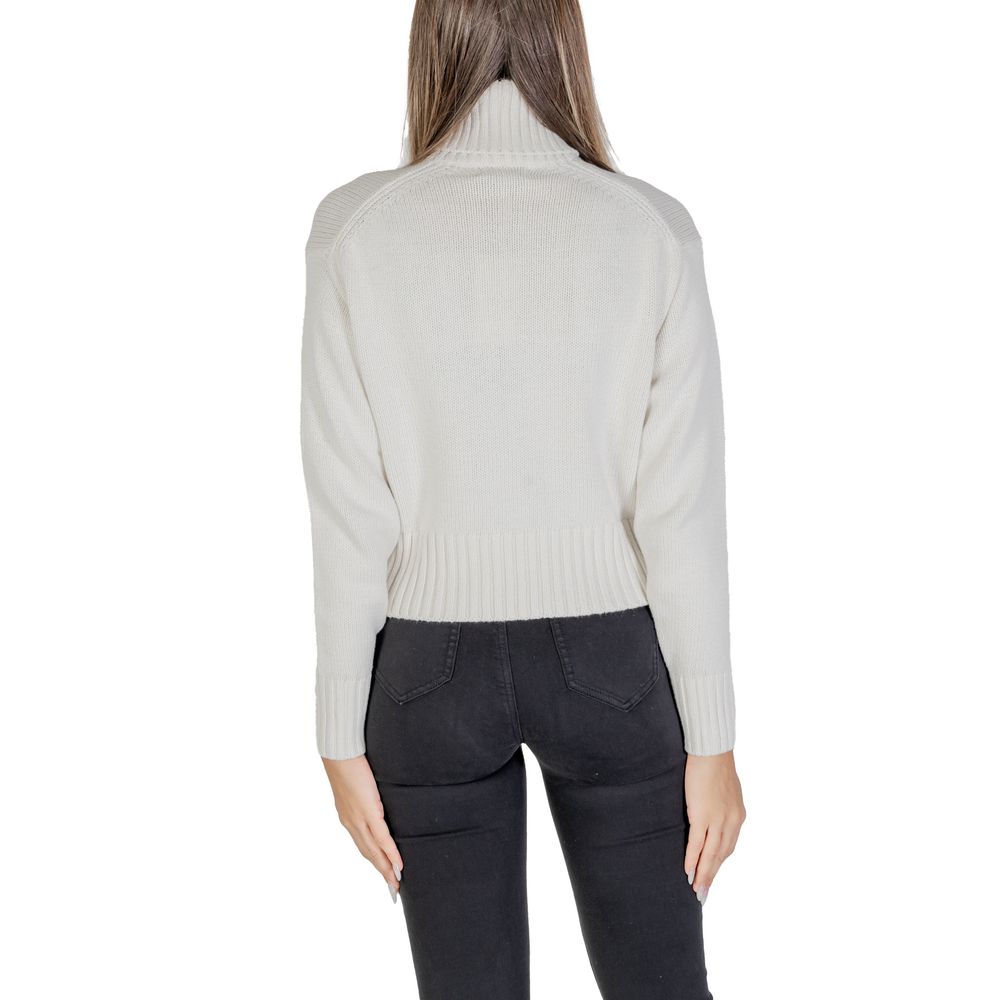 Calvin Klein Jeans Cream Cotton Turtleneck