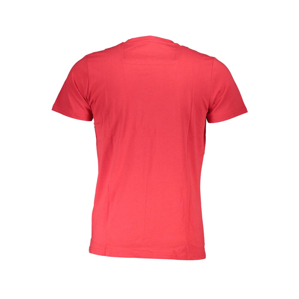 Cavalli Class Red Cotton Men T-Shirt back view, showcasing vibrant red color and premium cotton fabric