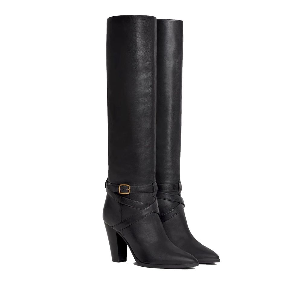 Celine Black Calfskin High Heel Boots