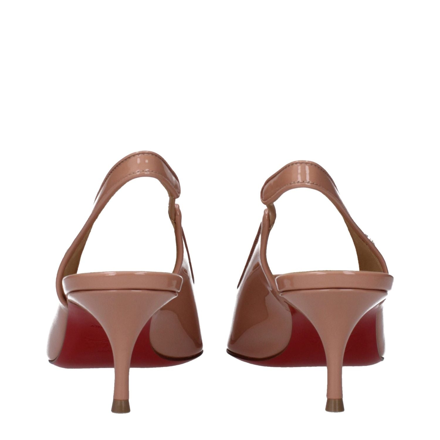 Christian Louboutin Pink Leather Mid Heel Pumps