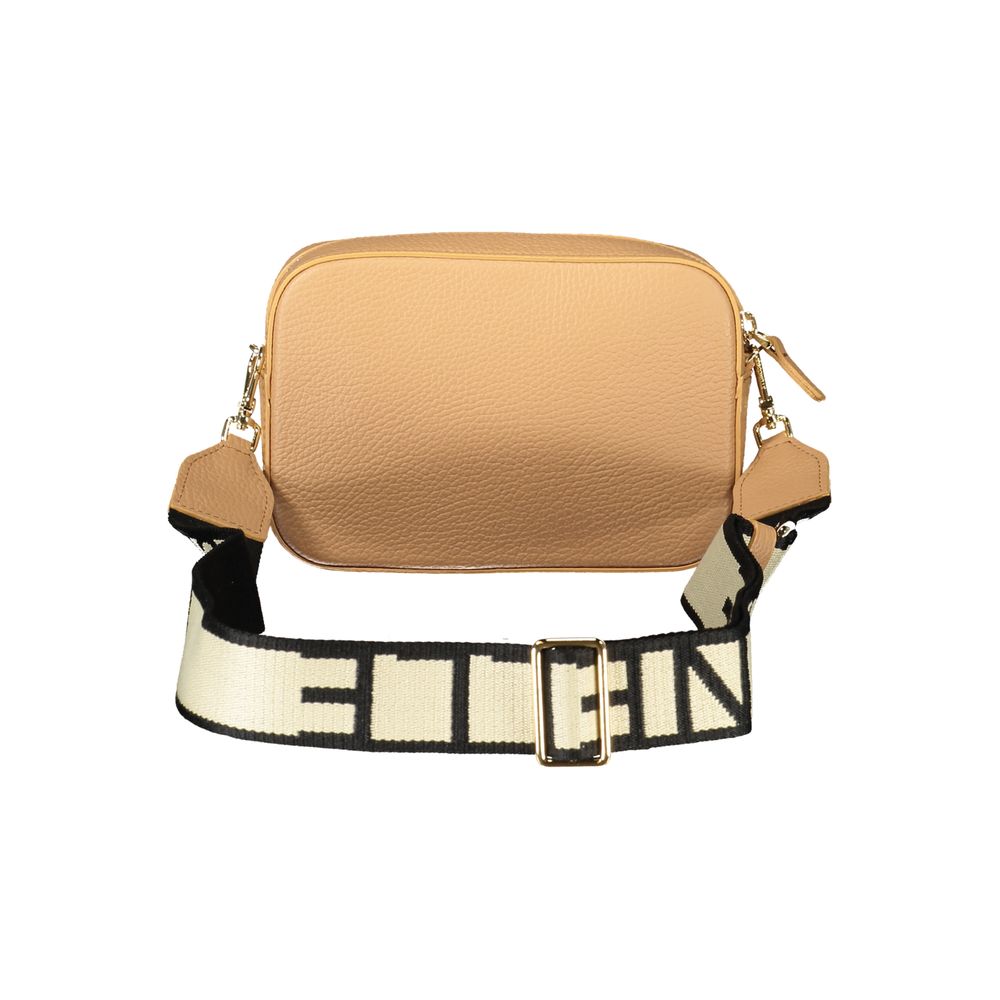 Coccinelle Brown Leather Women Handbag with adjustable strap and zip closure, showcasing elegance and premium craftsmanship.