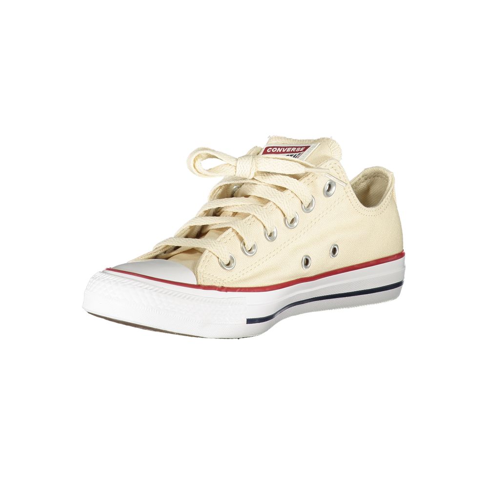 Converse Beige Cotton Women Sneaker with iconic logo, comfortable lace-up design, stylish beige tone.