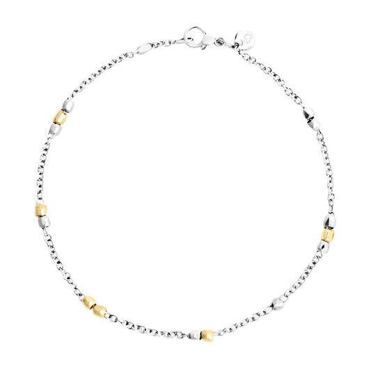 BRACCIALI DODO MOD. DBC4000GRANX000OAS elegant bracelet, silver and gold bead design