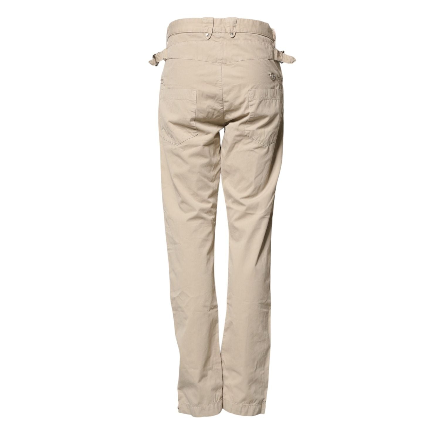 Daniele Alessandrini Beige Cotton Mid Waist Straight Men Denim Jeans