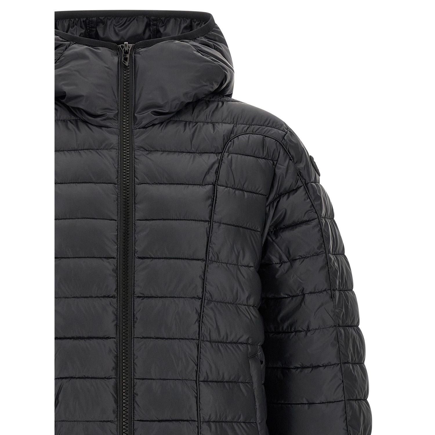 Diesel Black Polyester Full-Length Jacket