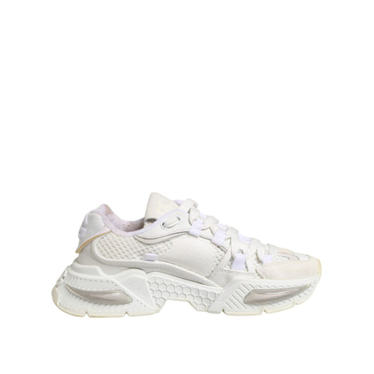 Dolce & Gabbana Airmaster White Women Low Top Sneakers Shoes featuring luxury design and Italian craftsmanship.