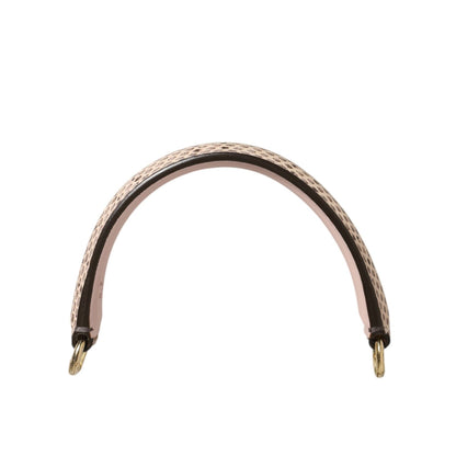Dolce & Gabbana Beige Brown Snakeskin Leather Gold Ring Shoulder Strap