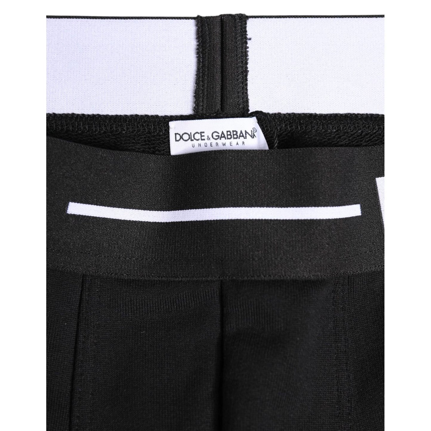 Dolce & Gabbana Black Cotton Stretch Regular Boxer Underwear