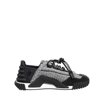 Dolce & Gabbana Black Gray NS1 Low Top Sneakers Shoes
