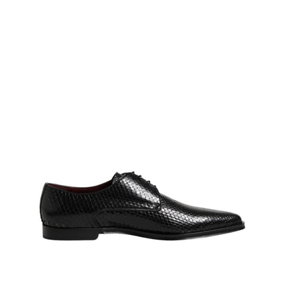 Dolce & Gabbana Black Leather Lace Up Dress Men Derby Shoes