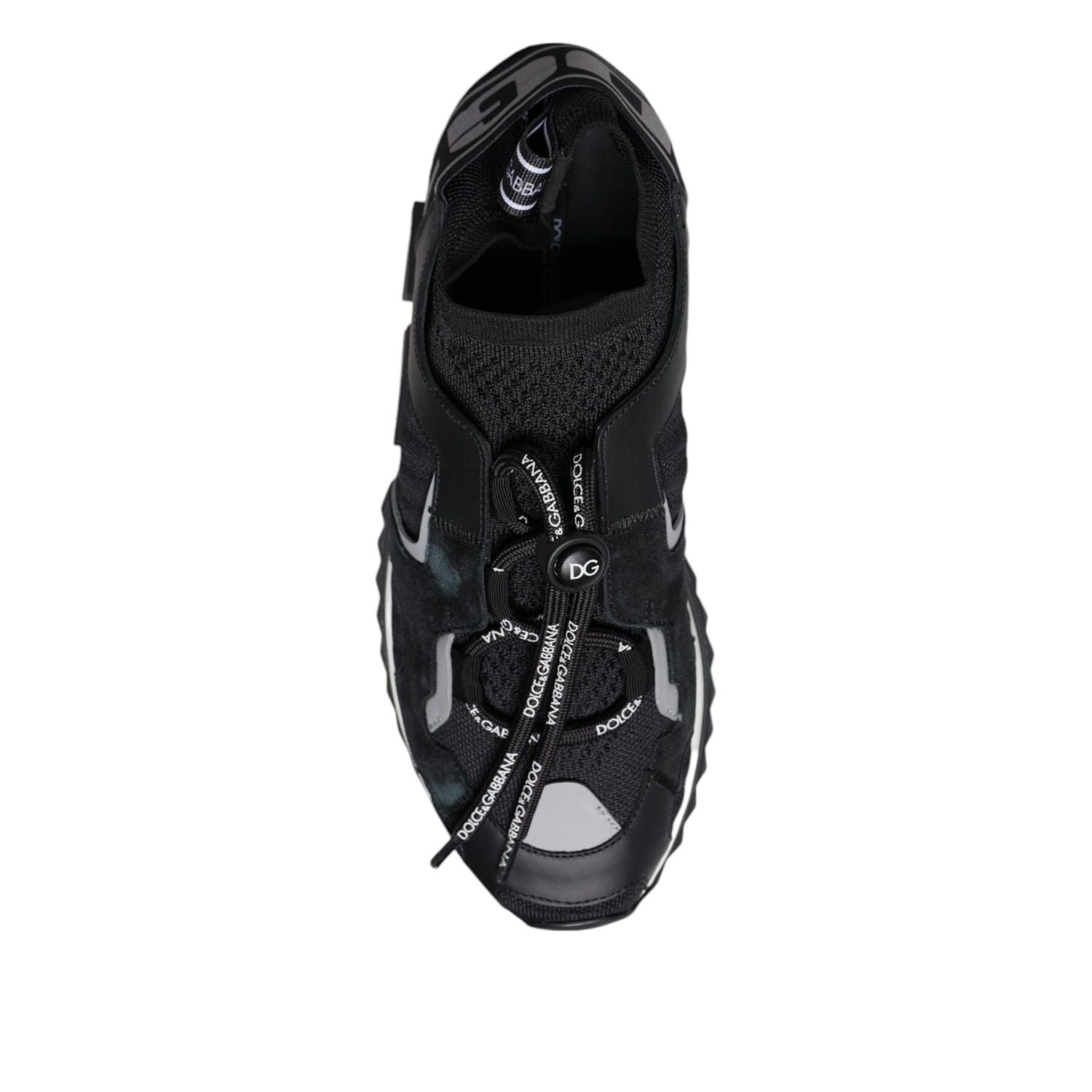Dolce & Gabbana Black Mesh Sorrento Trekking Sneakers Shoes