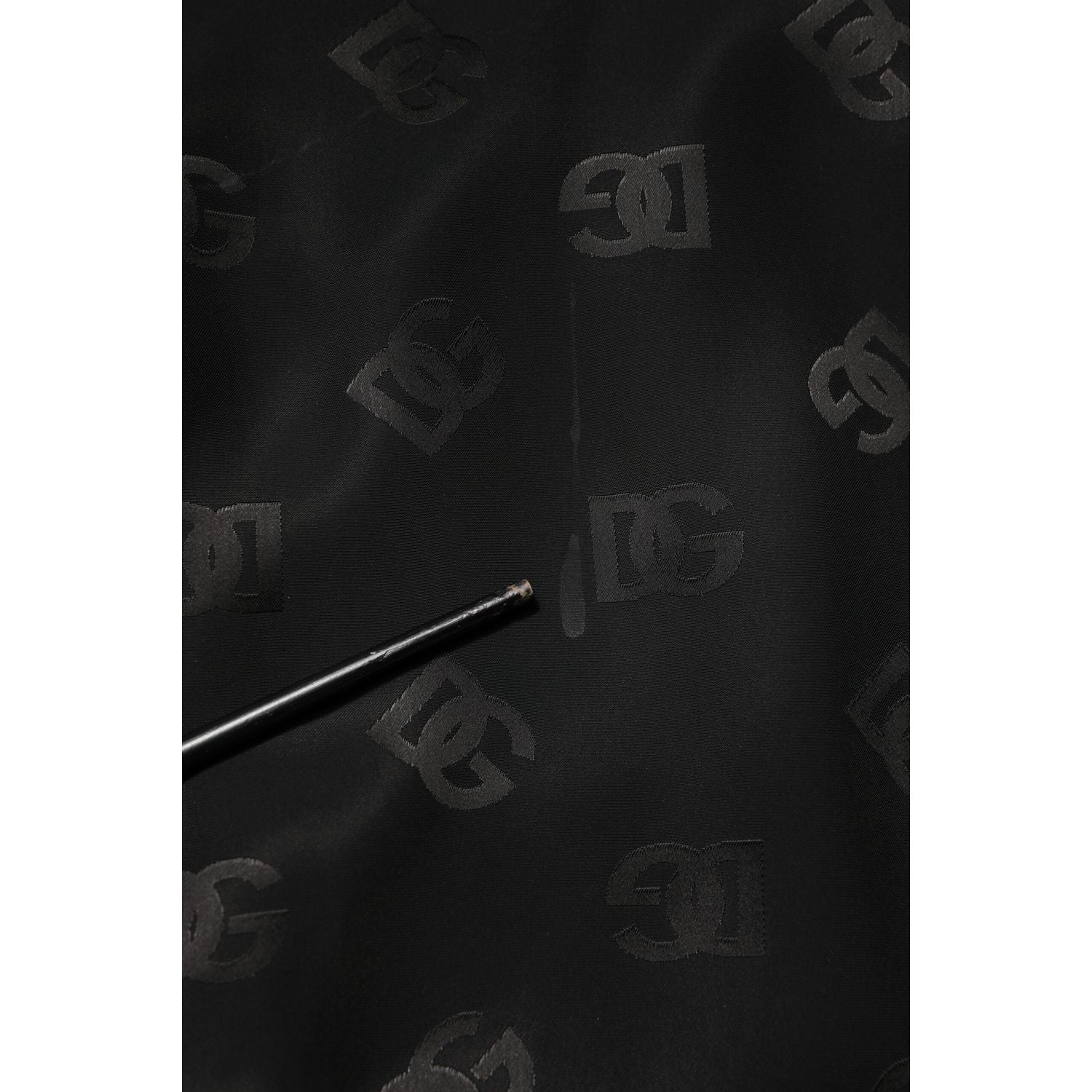 Dolce & Gabbana Black Polyester Logo Monogram Coat Jacket