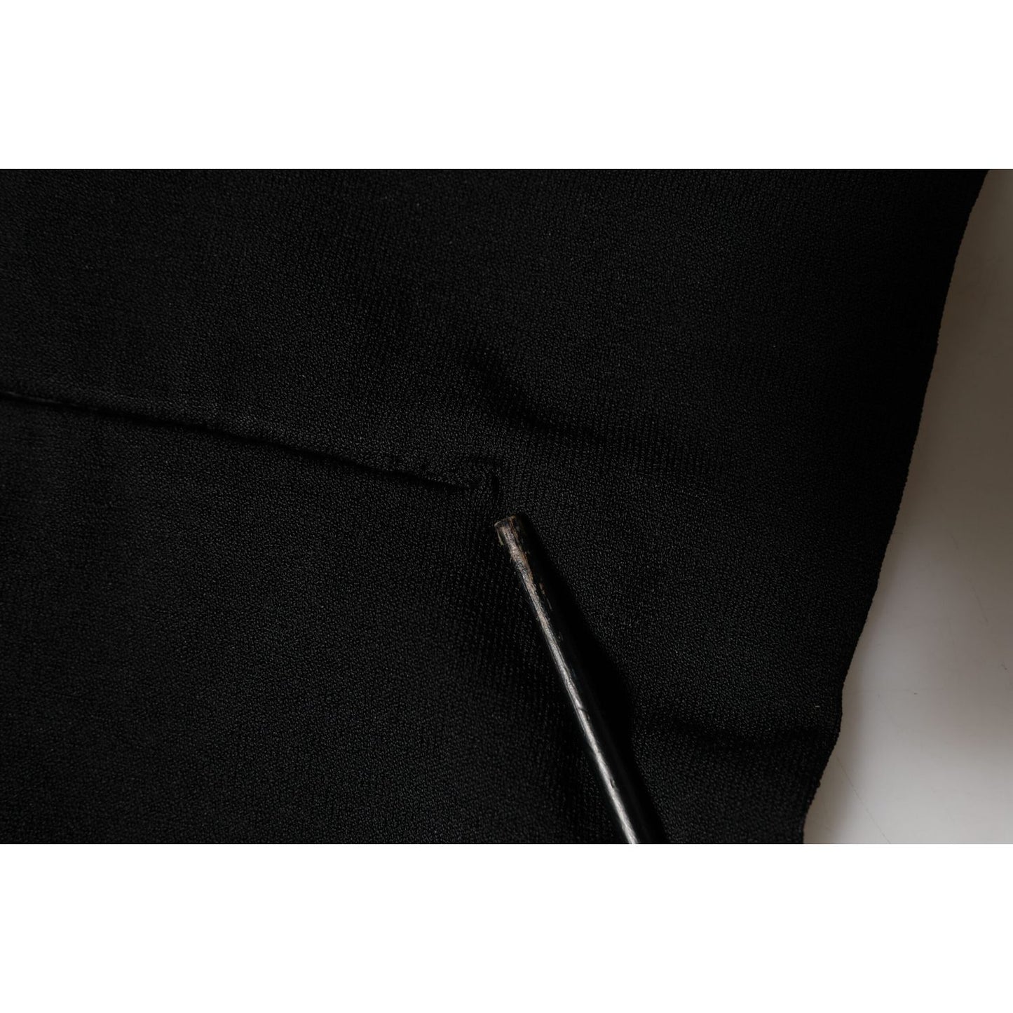 Dolce & Gabbana Black Viscose Turtle Neck Crop Pullover Top