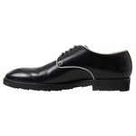Dolce & Gabbana Black White Leather Formal Dress Shoes, high-quality Italian craftsmanship, exclusive men's fashion footwear.