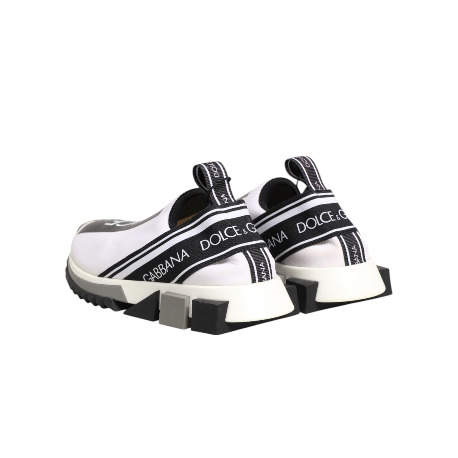 Dolce & Gabbana Black White Slip On Sorrento Sneakers Shoes