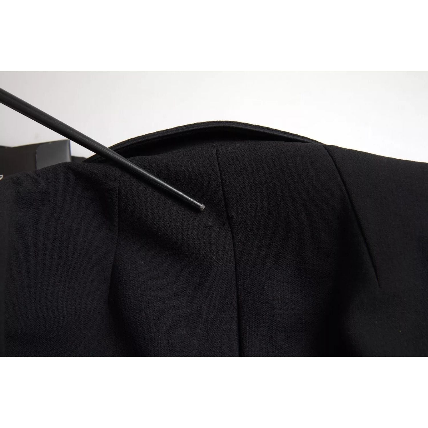 Dolce & Gabbana Black Wool Single Breasted Cropped Jacket