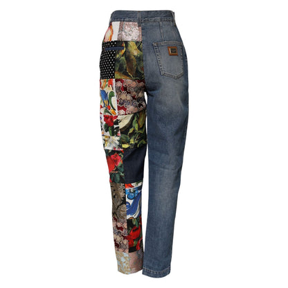 Dolce & Gabbana Blue AMBER Patchwork High Waist Denim Jeans