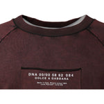 Dolce & Gabbana Brown Logo Cotton Crew Neck Pullover Sweater TSH87571-48