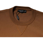 Dolce & Gabbana Brown Logo Plaque Crew Neck Pullover Sweater TSH87583-48