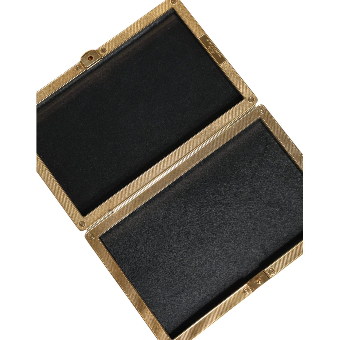 Dolce & Gabbana Gold Crystal Bifold Clutch Evening Party Women Purse Bag BAG1534
